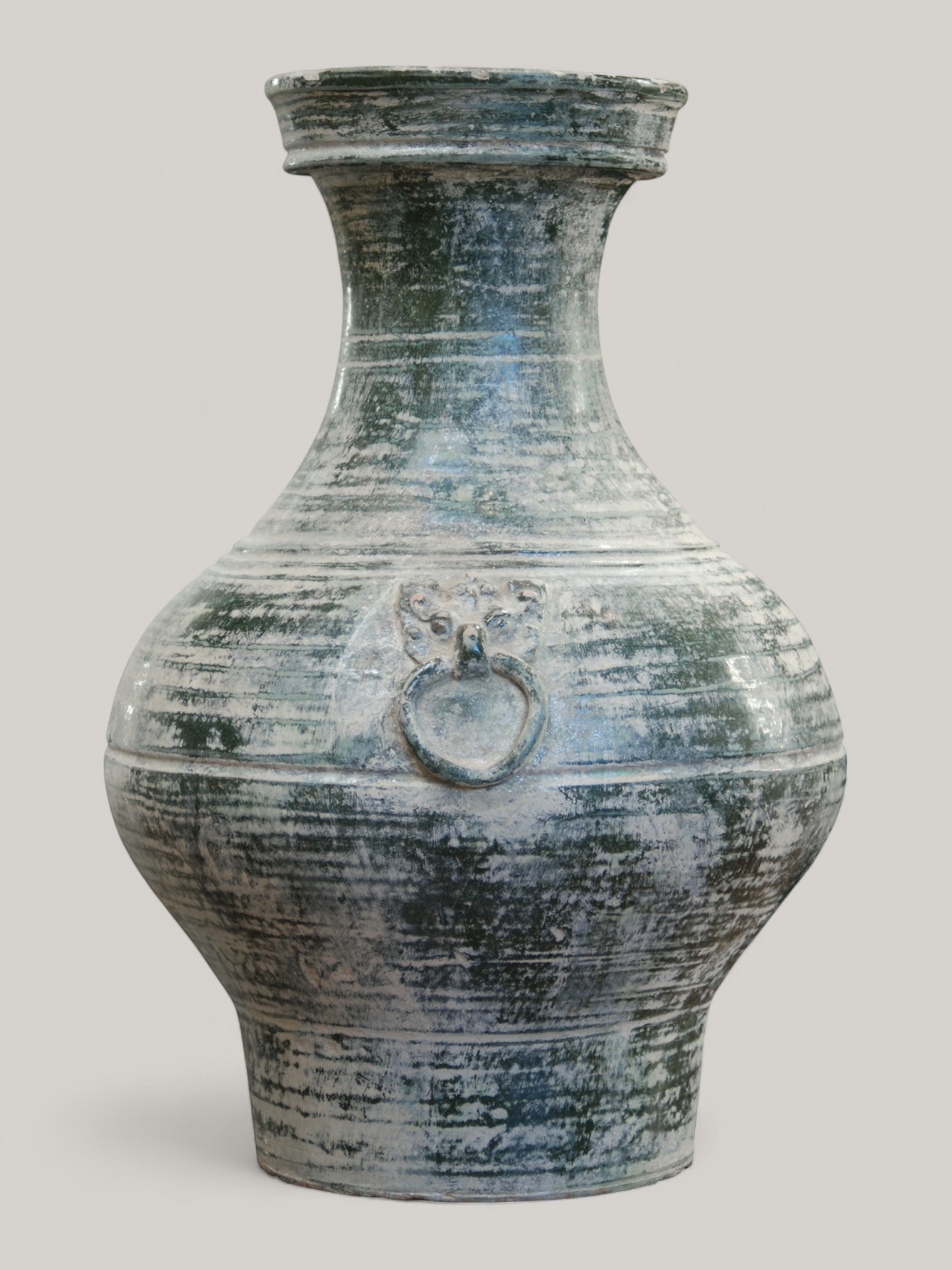 Han Style Jar with Lion, Long Neck
