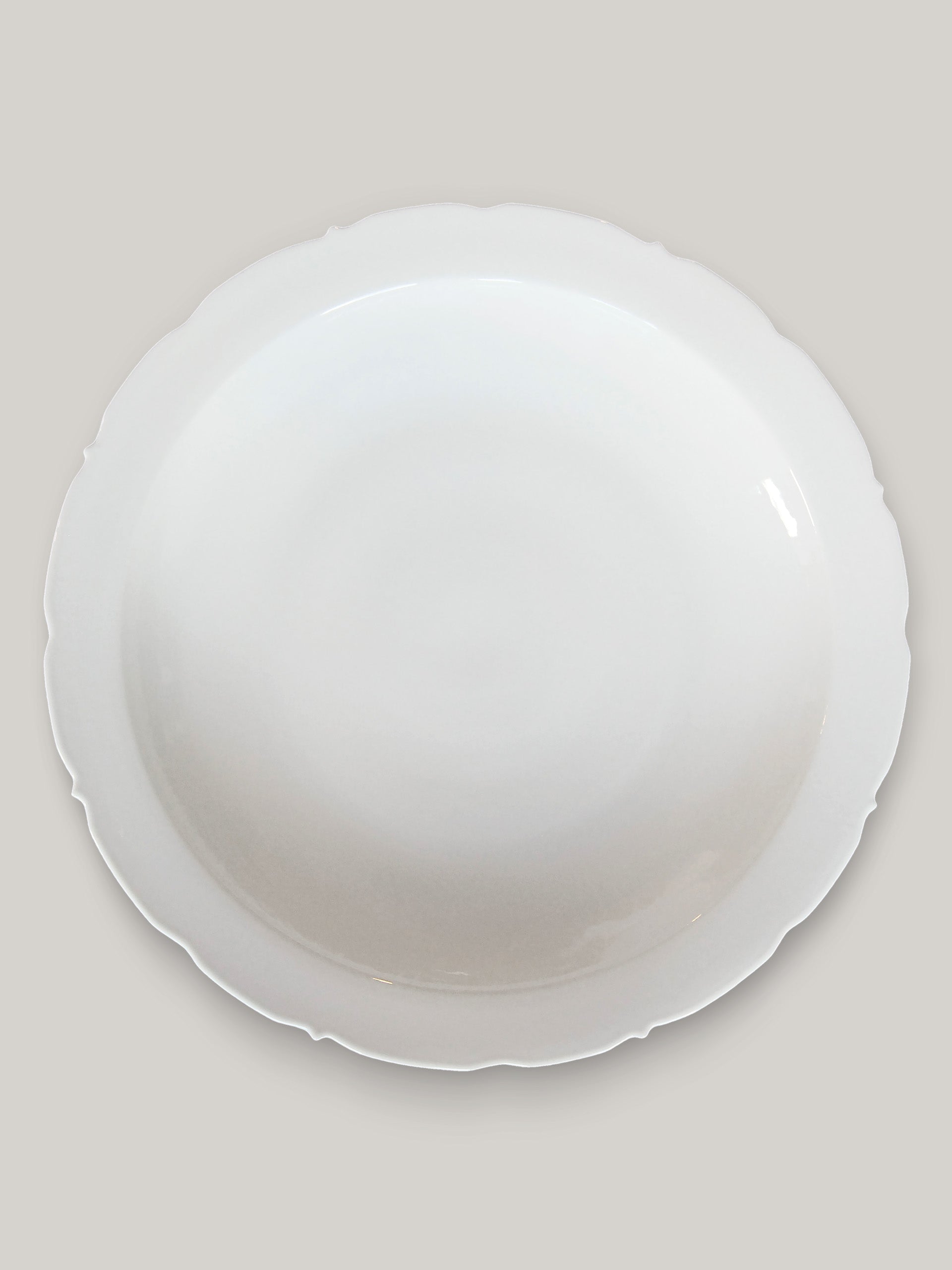 Blanc De Chine Scalloped Charger