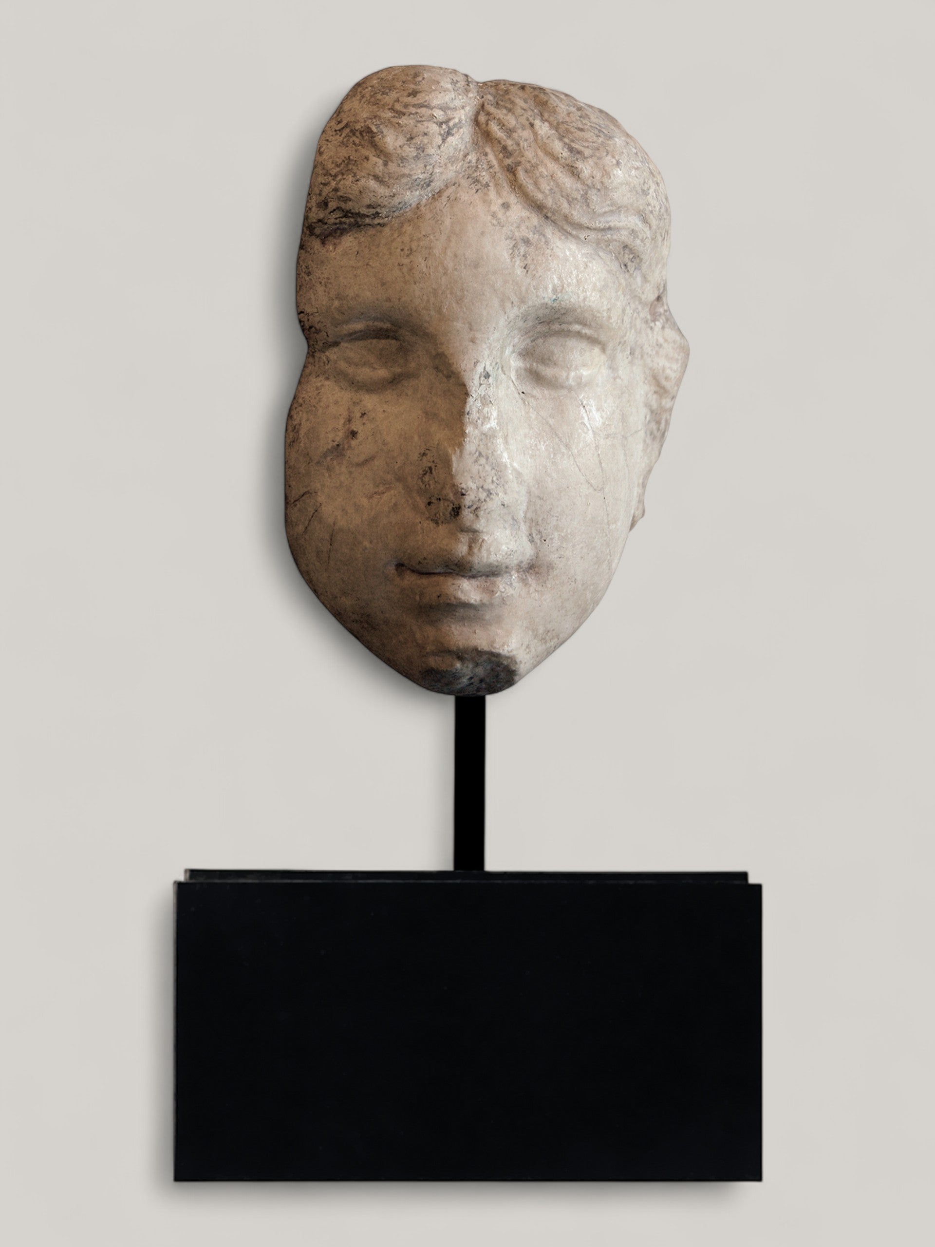 Roman Head with Iron Base